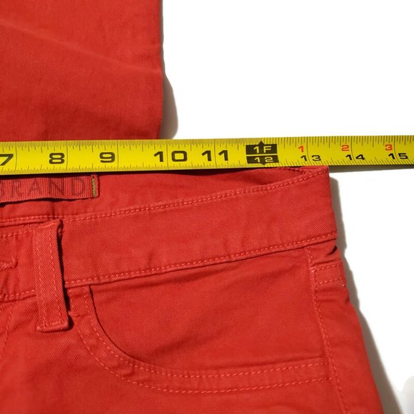 J Brand Women's Skinny Leg 811K120 Mid Rise Jeans in Blood Orange, Size 25 - Picture 14 of 15